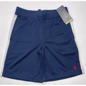 Polo Ralph Lauren Kids Performance Navy Blue Mesh Athletic Shorts Boys Size 5